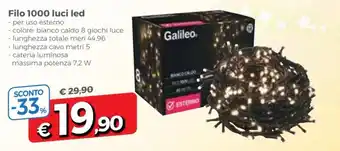 Famila Filo 1000 luci led offerta