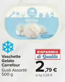 Carrefour Market Vaschette Gelato Carrefour Gusti Assortiti 500 g offerta