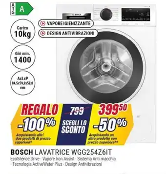 Trony BOSCH LAVATRICE WGG254Z6IT offerta