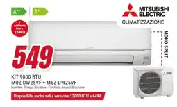 Trony MITSUBISHI ELECTRIC KIT 9000 BTU MUZ-DW25VF + MSZ-DW25VF offerta
