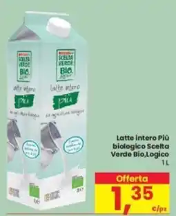 Eurospar Latte intero Più biologico Scelta Verde Bio,Logico 1 L offerta