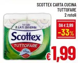 A&O SCOTTEX CARTA CUCINA TUTTOFARE 2 rotoli offerta