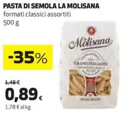 Ipercoop PASTA DI SEMOLA LA MOLISANA formati classici assortiti 500 g offerta