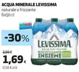 Ipercoop ACQUA MINERALE LEVISSIMA naturale o frizzante 6x50 cl offerta