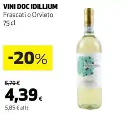 Ipercoop VINI DOC IDILLIUM Frascati o Orvieto 75 cl offerta