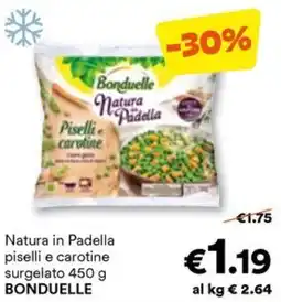 Unes Natura in Padella piselli e carotine surgelato 450 gal kg € 2.64 BONDUELLE BONDUELLE offerta