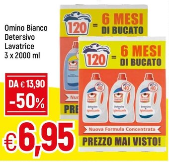 Famila Omino Bianco Detersivo Lavatrice 3x2000ml offerta