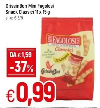 GrissinBon Mini Fagolosi Snack Classici 11x15g