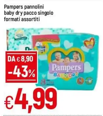 Famila Pampers pannolini baby dry pacco singolo formati assortiti offerta
