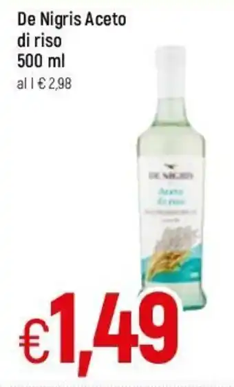 Famila De Nigris Aceto di riso 500ml offerta