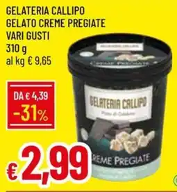 GELATERIA CALLIPO GELATO CREME PREGIATE VARI GUSTI 310 g