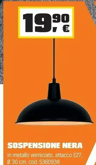OBI Sospensione nera offerta