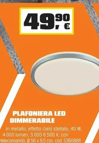 OBI Plafoniera led offerta