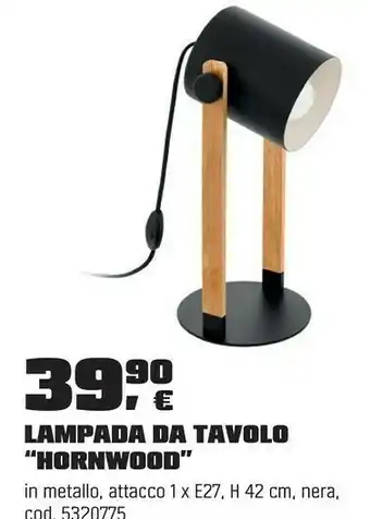 OBI Lampada da tavolo “hornwood” offerta