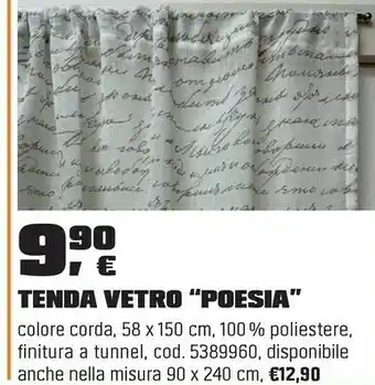Tenda vetro “poesia”