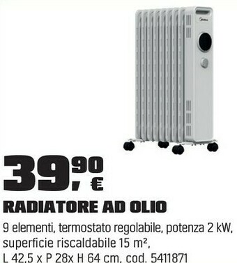 OBI Radiatore ad olio offerta