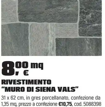 Rivestimento “muro di siena vals”