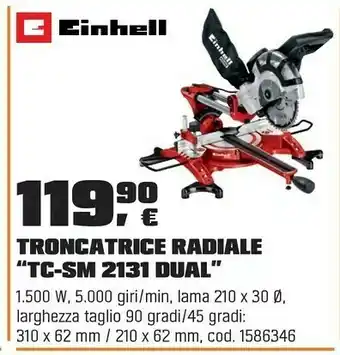 Troncatrice radiale “tc-sm 2131 dual”