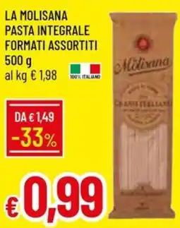 Galassia LA MOLISANA PASTA INTEGRALE FORMATI ASSORTITI 500 g offerta