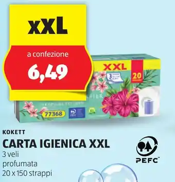 ALDI KOKETT CARTA IGIENICA XXL offerta