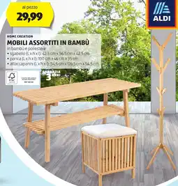 ALDI HOME CREATION MOBILI ASSORTITI IN BAMBÙ offerta