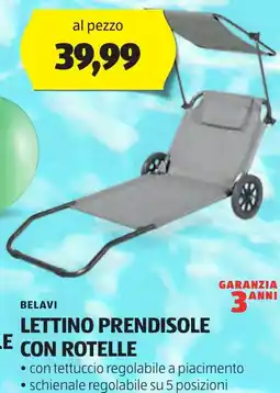 BELAVI LETTINO PRENDISOLE CON ROTELLE