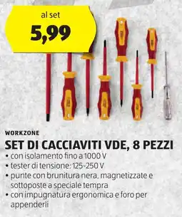 ALDI WORKZONE SET DI CACCIAVITI VDE, 8 PEZZI offerta