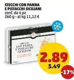 PENNY STECCHI CON PANNA E PISTACCHI SICILIANI conf. da 4 pz offerta