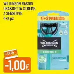 Galassia WILKINSON RASOIO USA&GETTA XTREME 3 SENSITIVE 4+2pz offerta
