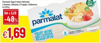 Famila Parmalat Yogurt Intero Vellutato 2 Ananas, 2 Banana, 2 Fragola, 2 Albicocca 8x125g offerta