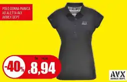 Galassia POLO DONNA MANICA AD ALETTA AVX AVIREX DEPT offerta