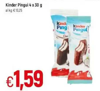 Famila Kinder Pinguì 4x30g offerta