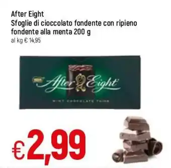 Famila After Eight Sfoglie di Cioccolato Fondente Con Ripieno Fondente alla menta 200g offerta