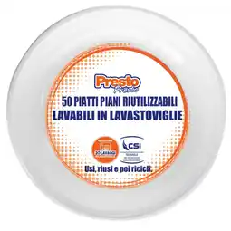 Qui Discount PIATTI FONDI/PIANI EXTRA RIUTILIZZABILI 50 PZ offerta