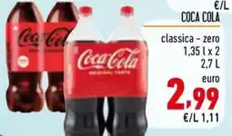 COCA COLA classica - zero 1,35 l x 2 2,7 L