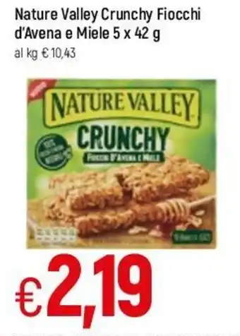 Famila Nature Valley Crunchy Fiocchi d'Avena e Miele 5x42g offerta
