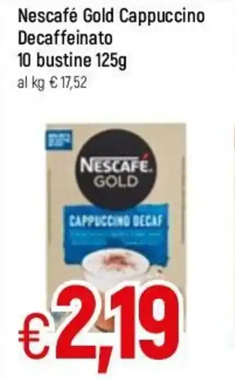 Famila Nescafé Gold Cappuccino Decaffeinato 10 bustine 125g offerta