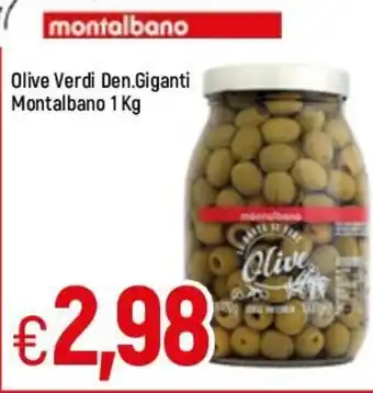 Famila Montalbano Olive Verdi Den.Giganti 1kg offerta