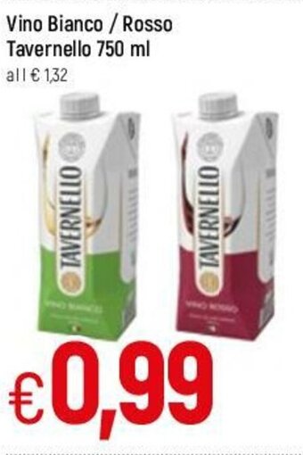 Famila Tavernello Vino Bianco / Rosso 750 ml offerta
