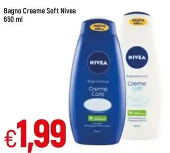 Famila Nivea Bagno Creame Soft 650ml offerta