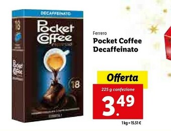 Pocket coffee decaffeinato