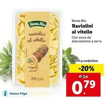 Lidl Raviolini al vitello offerta
