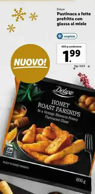 Lidl Deluxe pastinaca a fette prefritta con glassa al miele offerta
