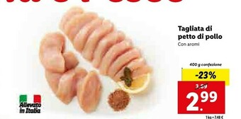Lidl Tagliata di petto di pollo offerta