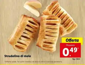 Lidl Strudelino di mele offerta