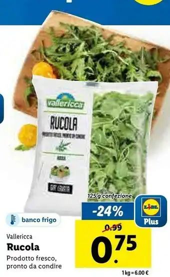 Lidl Rucola 125 g(ml) offerta
