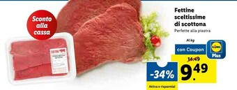 Lidl Fettine sceltissime di scottona offerta