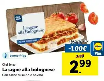Lidl Lasagne alla bolognese con carne di suino e bovino 1000 g offerta