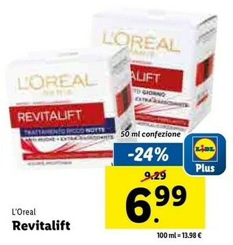 Lidl L’oréal paris revitalift 7610099062372 crema giorno 50 ml volto 30+ anno/i offerta