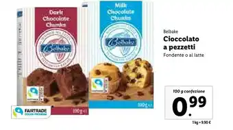 Lidl Belbake - dark chocolate drops 100 g(ml) offerta